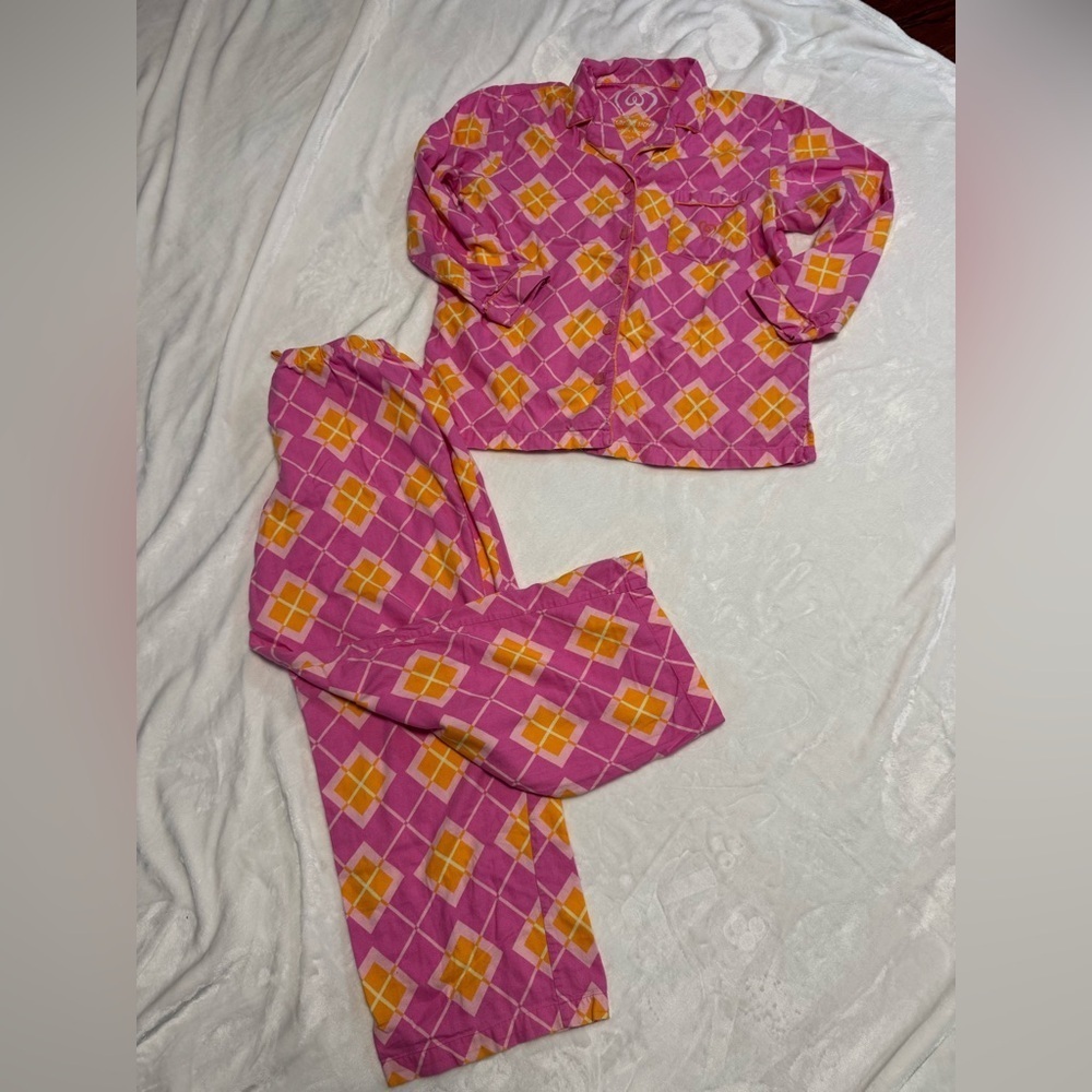 Rare Neon Victoria's Secret Vintage   100% Cotton Pajama Set